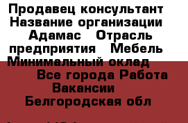 Продавец-консультант › Название организации ­ Адамас › Отрасль предприятия ­ Мебель › Минимальный оклад ­ 26 000 - Все города Работа » Вакансии   . Белгородская обл.